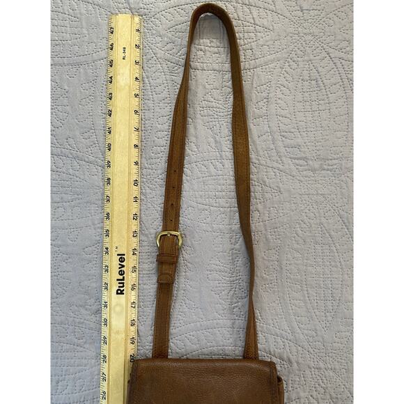 Vintage Fossil Small Brown Pebbled Leather Crossbody Handbag - Picture 13 of 16